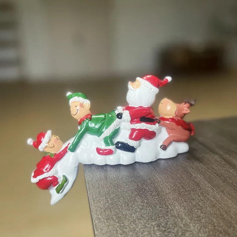 Santa Claus Figurine Handcrafted Ceramic Holiday Decor