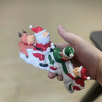 Santa Claus Figurine Handcrafted Ceramic Holiday Decor