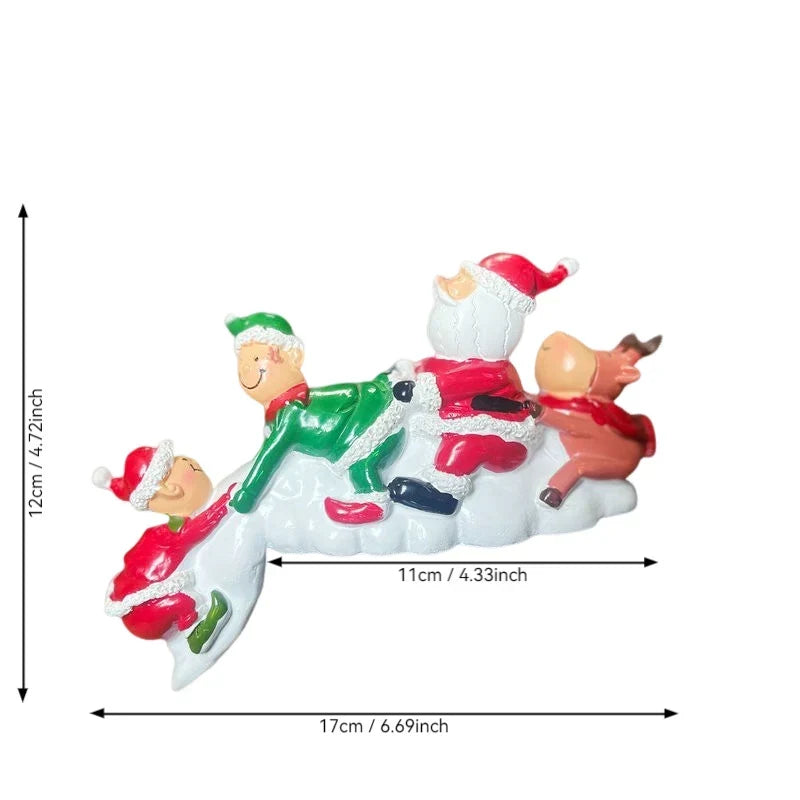 Santa Claus Figurine Handcrafted Ceramic Holiday Decor