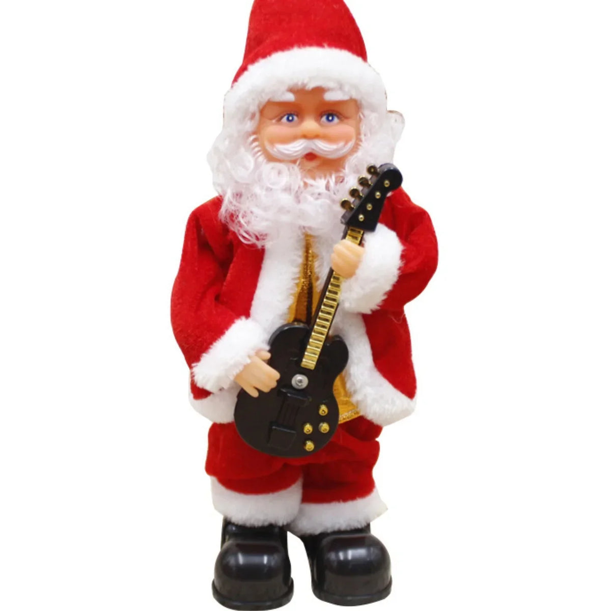 Santa Claus Figurine Illuminated Red & Gold Indoor & Outdoor