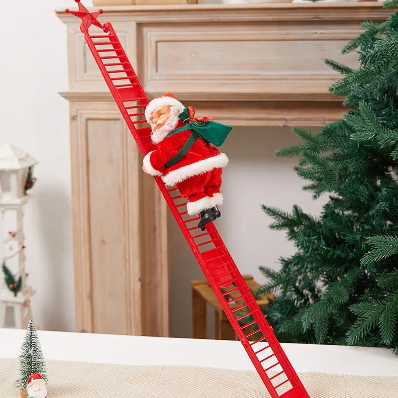 Santa Figure Plush Fabric Jingle Bells