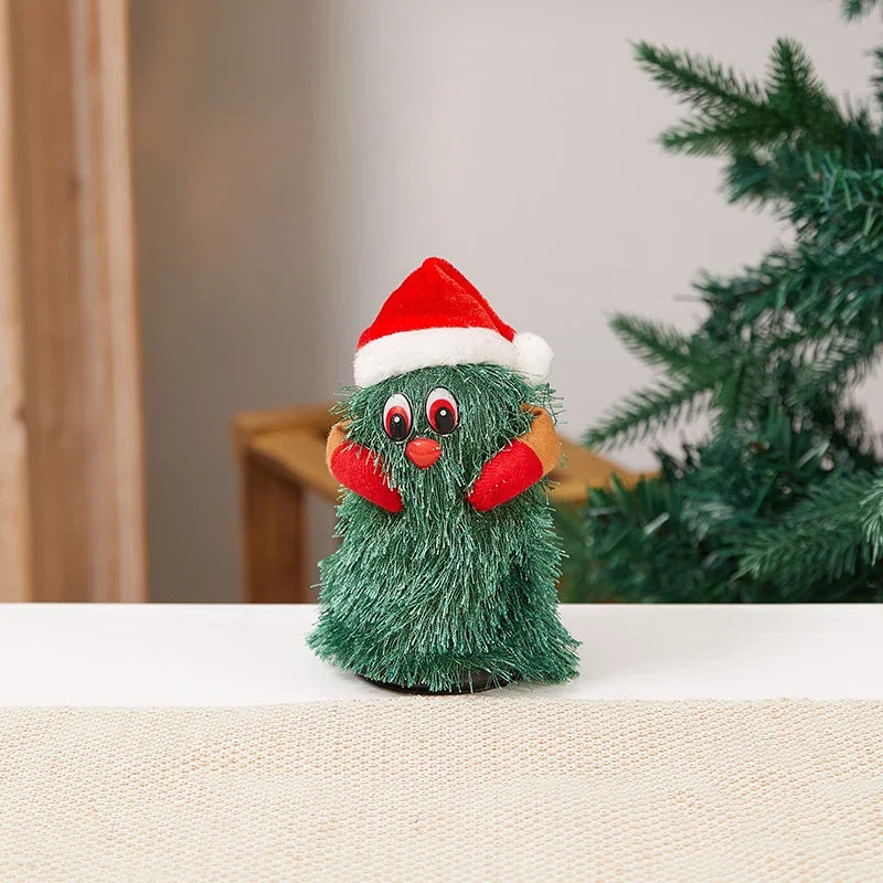 Santa Figure Plush Fabric Jingle Bells