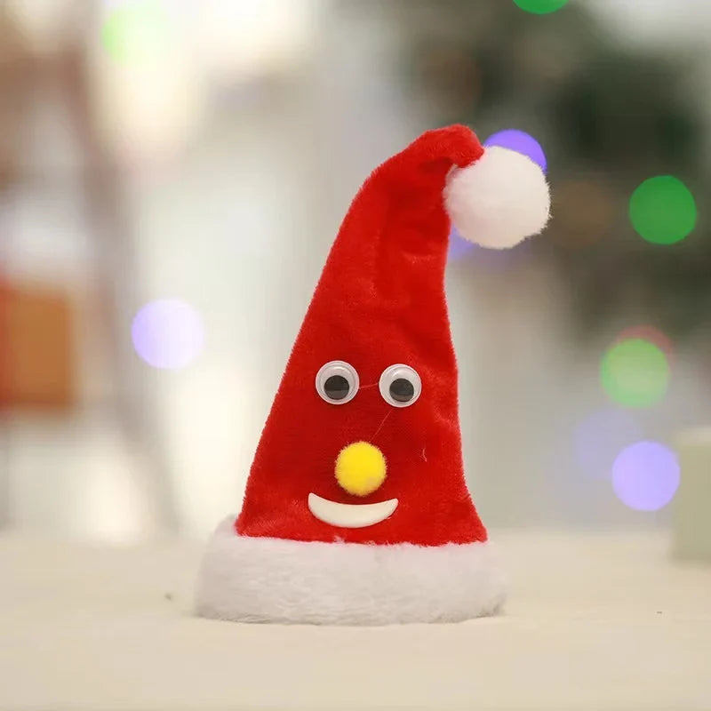 Santa Figure Plush Fabric Jingle Bells