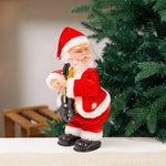 Santa Figure Plush Fabric Jingle Bells