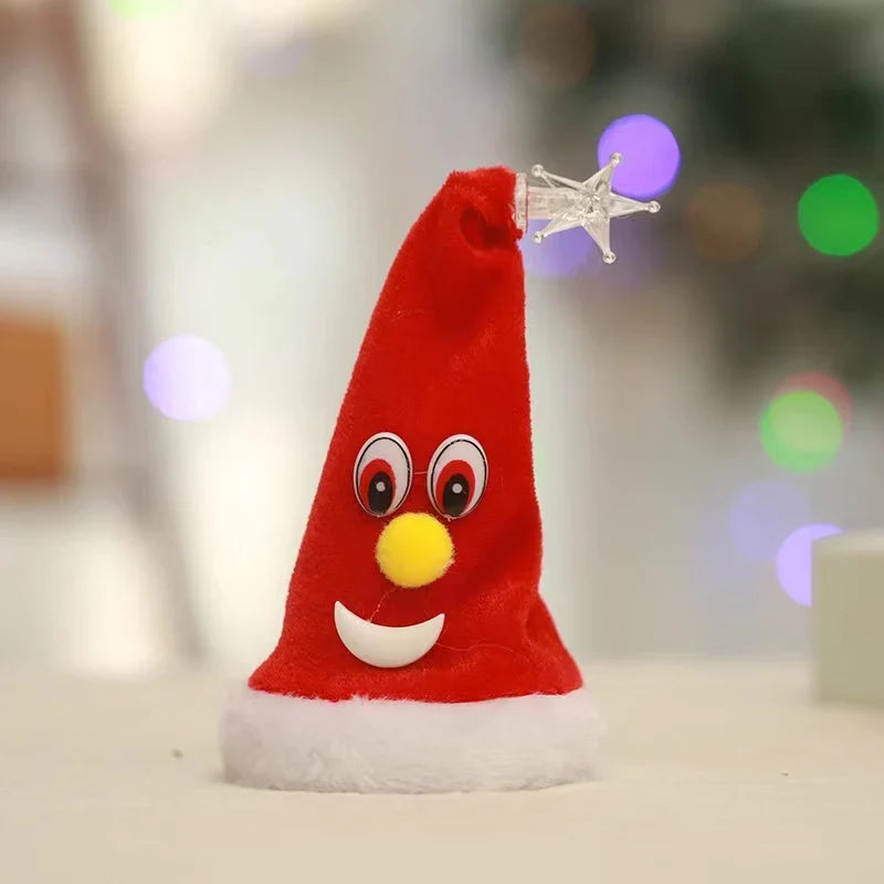 Santa Figure Plush Fabric Jingle Bells