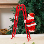 Santa Figure Plush Fabric Jingle Bells
