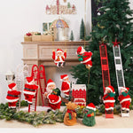 Santa Figure Plush Fabric Jingle Bells