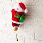 Santa Figure Plush Hanging & Tabletop Electric Pearl Necklace
