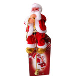 Santa Figure Plush Hanging & Tabletop Electric Pearl Necklace