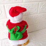 Santa Figurine Durable Movable Parts & Lighted Pearl Necklace