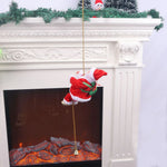 Santa Figurine Fabric Red & White With Reflective Ornament