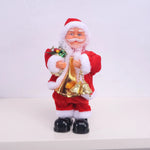 Santa Figurine Hand-Painted Saxophone-Playing Tabletop Decor
