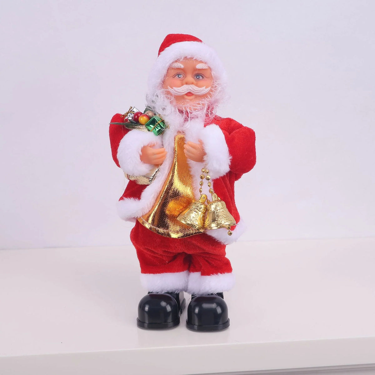 Santa Figurine Hand-Painted Saxophone-Playing Tabletop Decor