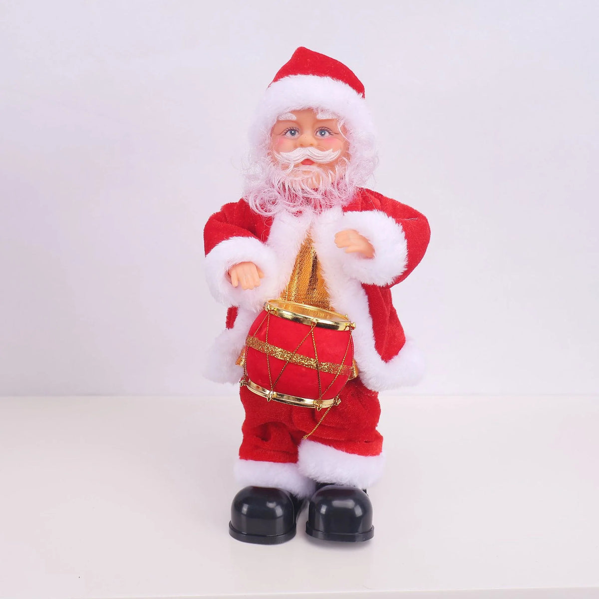 Santa Figurine Hand-Painted Saxophone-Playing Tabletop Decor