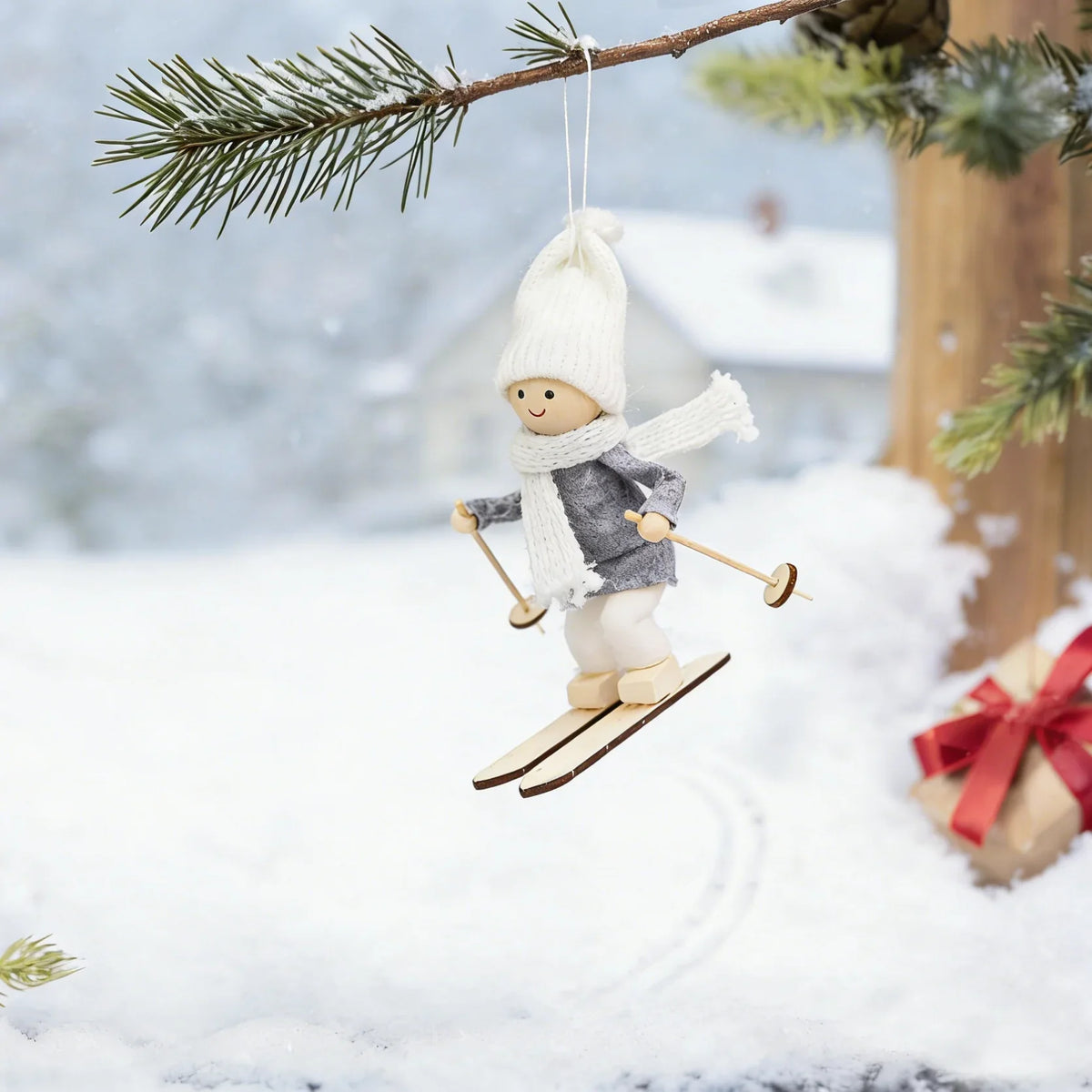 Santa Figurine Handmade Knitted Suit & Beard