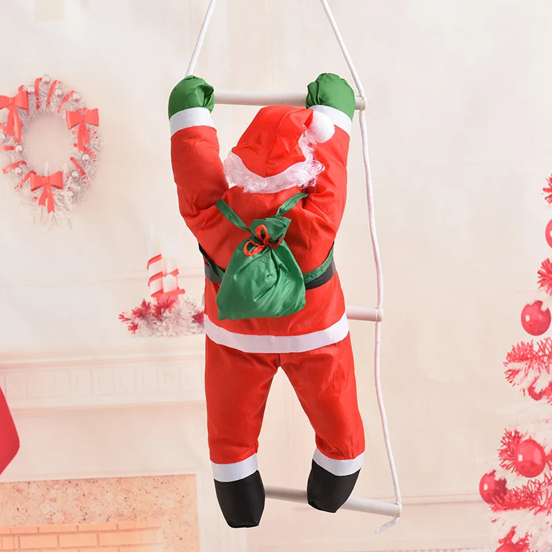 Santa Figurine Lifelike Climbing 35 Inch Weather-Resistant