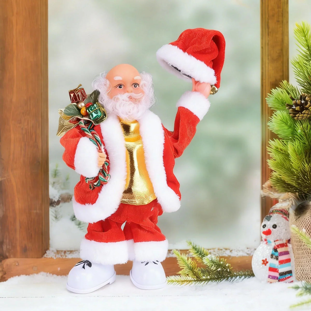 Santa Figurine Lifelike Detail With Lollipop