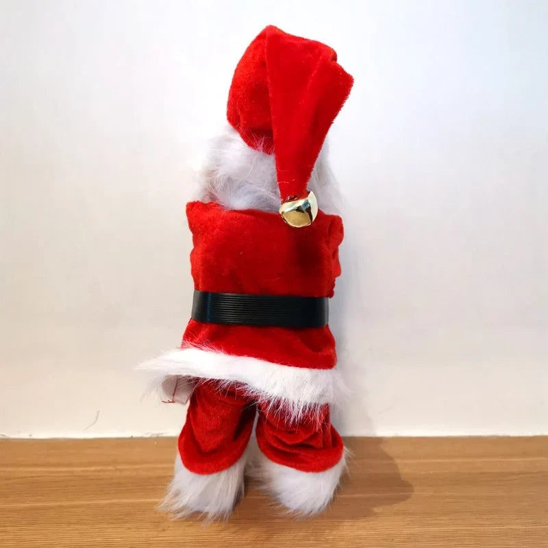 Santa Figurine Musical Fiberglass Set of 4