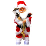 Santa Figurine Musical Fiberglass Set of 4