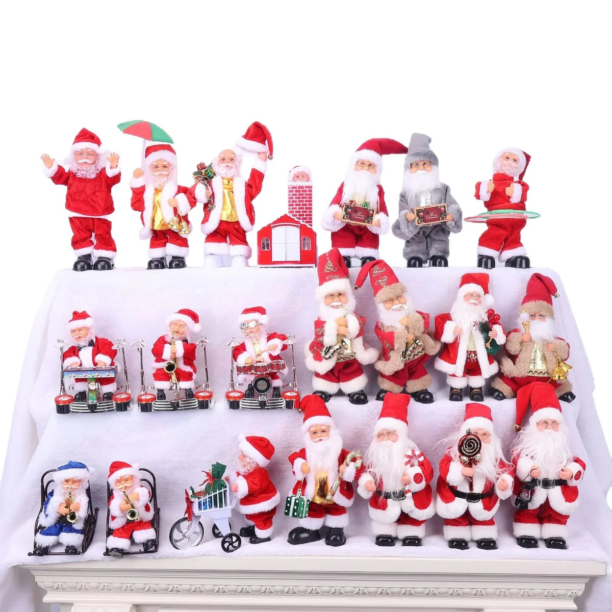 Santa Figurine Sculpted Detail With Lollipop