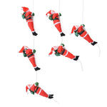 Santa Figurine Set Embroidered Climbing Ladder Set Of 3
