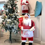 Santa Figurine Set Intricate Design Durable Mantel & Tabletop