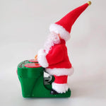 Santa Figurine Two Santas Playing Music Durable Colorful