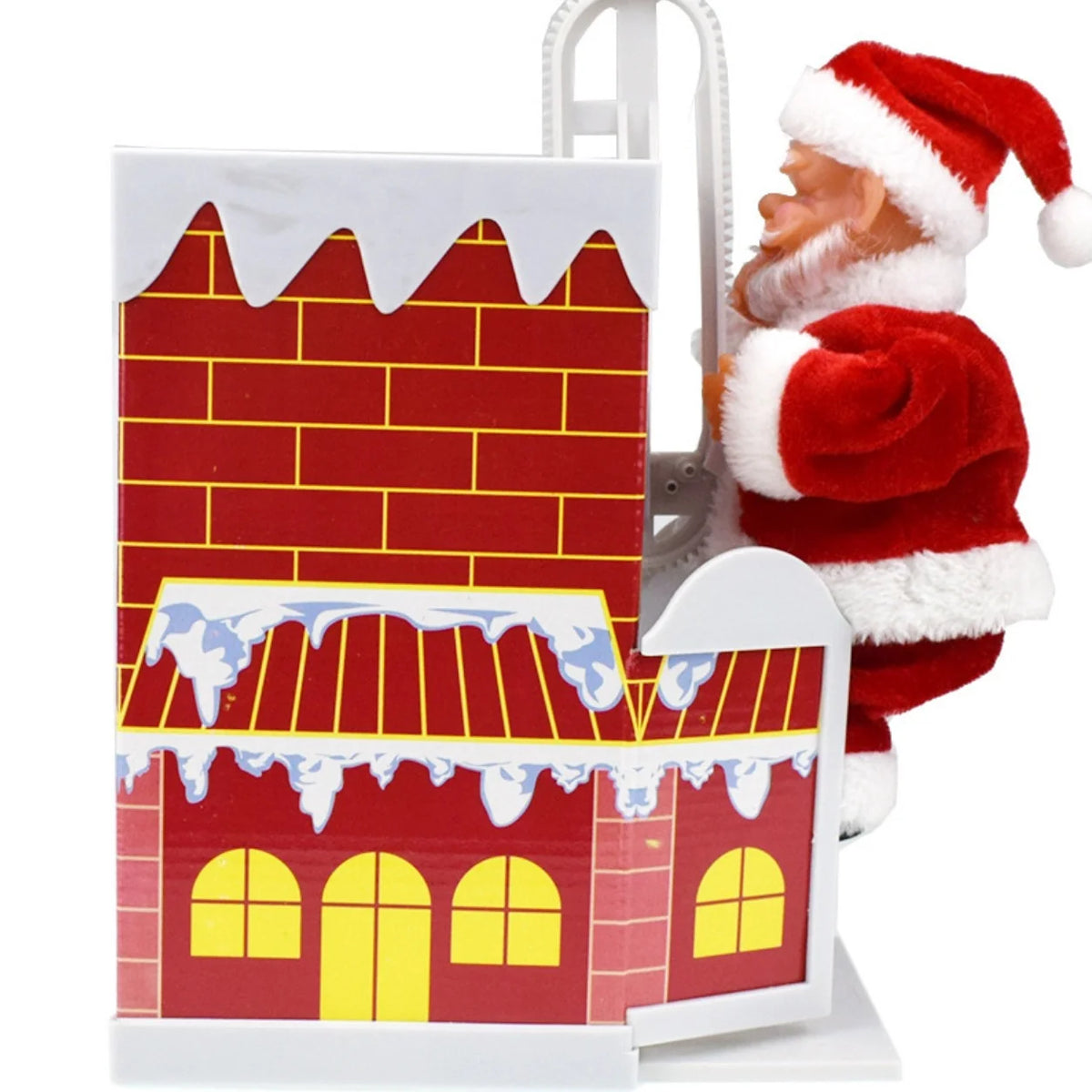 Santa Fireplace Decoration Durable Plastic & Vivid Colors