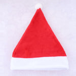 Santa Hat Fleece Faux Fur Trim & Pom-Pom