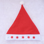 Santa Hat Fleece Faux Fur Trim & Pom-Pom