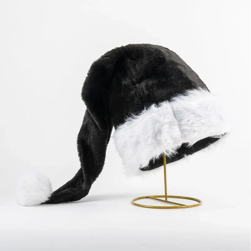 Santa Hat Soft Fleece Faux Fur Pom-Pom One Size