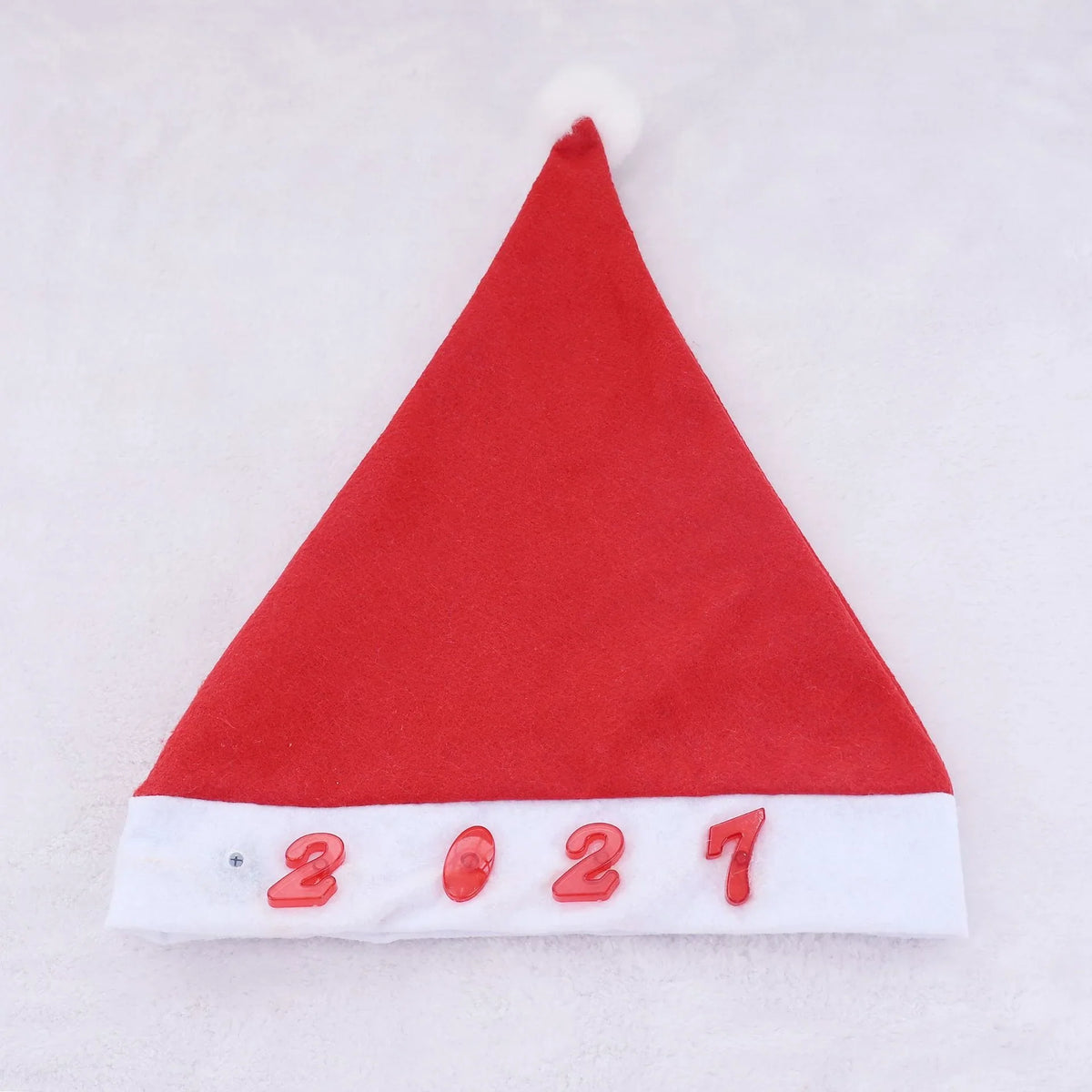 Santa Hat Soft Fleece Faux Fur Pom-Pom One Size
