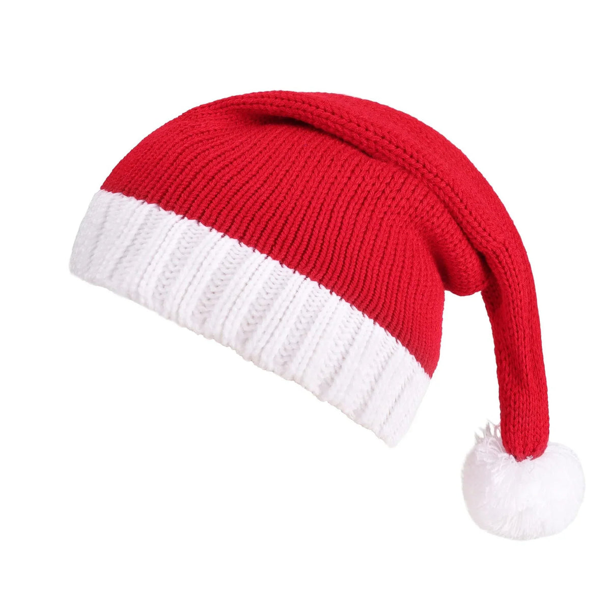 Santa Hat Soft Fleece Faux Fur Pom-Pom One Size