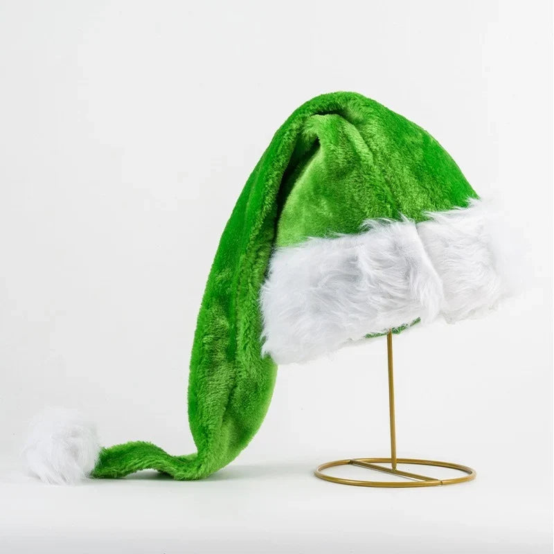 Santa Hat Soft Fleece Faux Fur Pom-Pom One Size