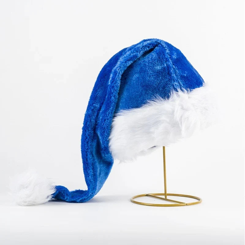 Santa Hat Soft Fleece Faux Fur Pom-Pom One Size