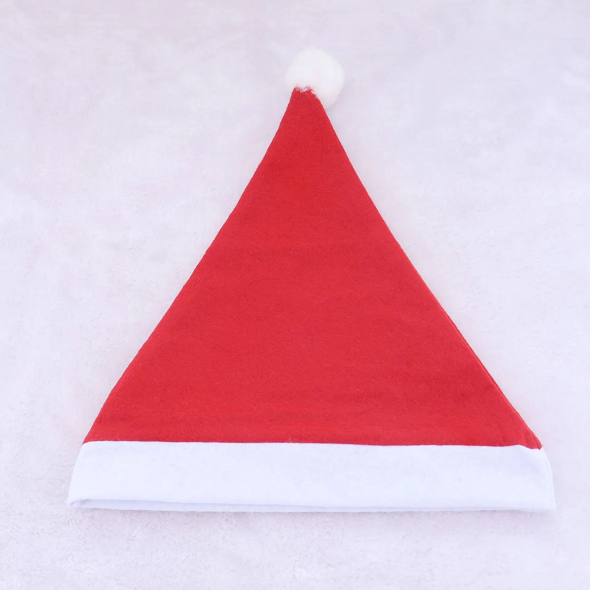 Santa Hat Soft Fleece Faux Fur Pom-Pom One Size