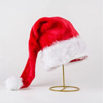 Santa Hat Soft Fleece Faux Fur Trim & Pom-Pom