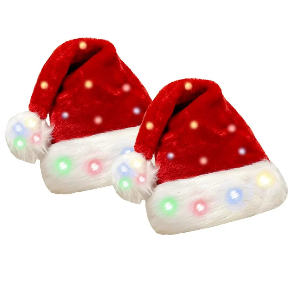 Santa Hat Soft Fleece Faux Fur Trim & Pom-Pom