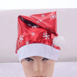 Santa Hat Soft Fleece Faux Fur Trim & Pom-Pom