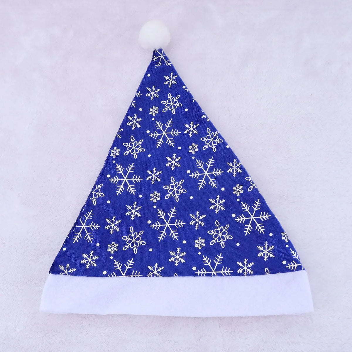 Santa Hat Soft Fleece Faux Fur Trim & Pom-Pom