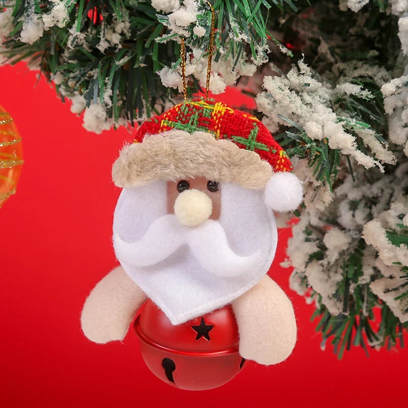 Santa Ornament Felt Body & Metallic Bells