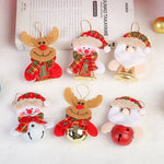 Santa Ornament Felt Body & Metallic Bells