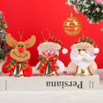 Santa Ornament Felt Body & Metallic Bells