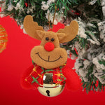 Santa Ornament Felt Body & Metallic Bells