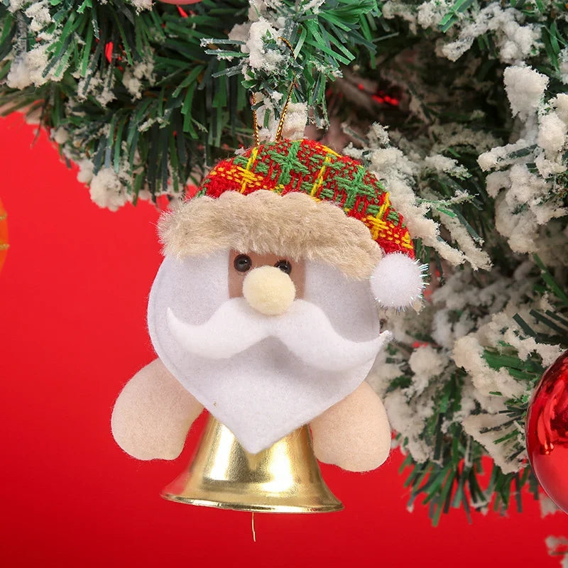 Santa Ornament Felt Body & Metallic Bells