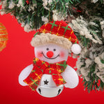 Santa Ornament Felt With Metallic Bell