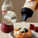 Sauce Dispenser Bottle Five-Hole Cap Squeezable 11.8 Oz Capacity