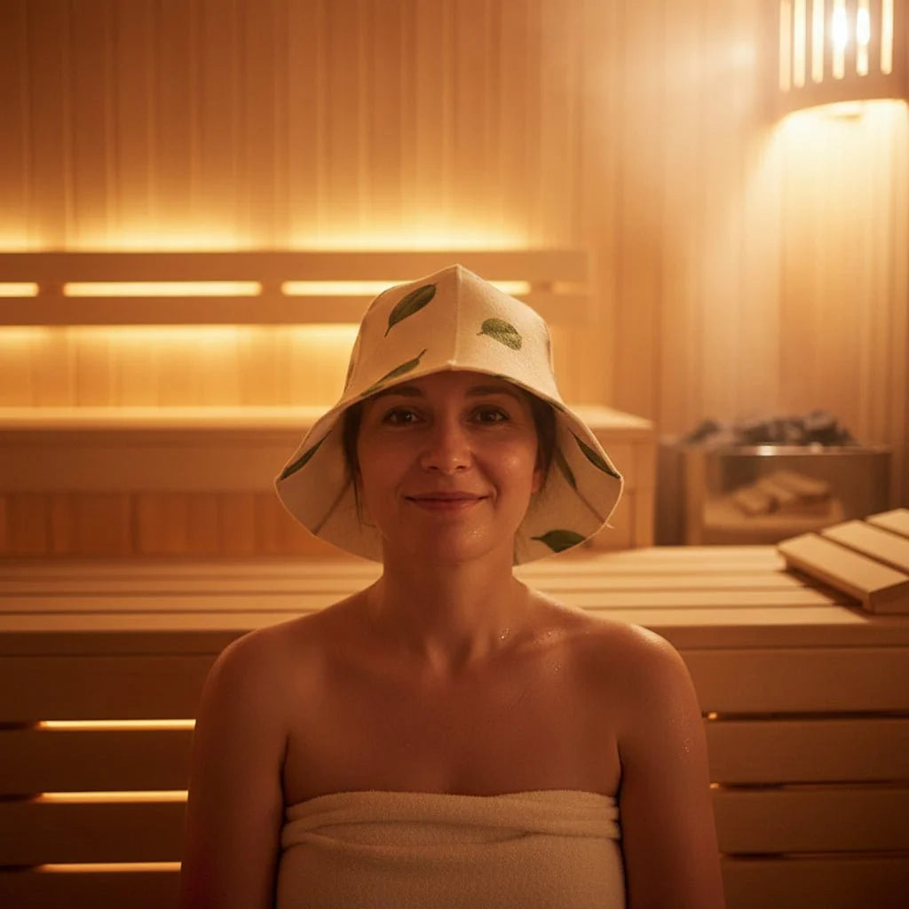 Sauna Hat Wool Blend Breathable Heat Protection