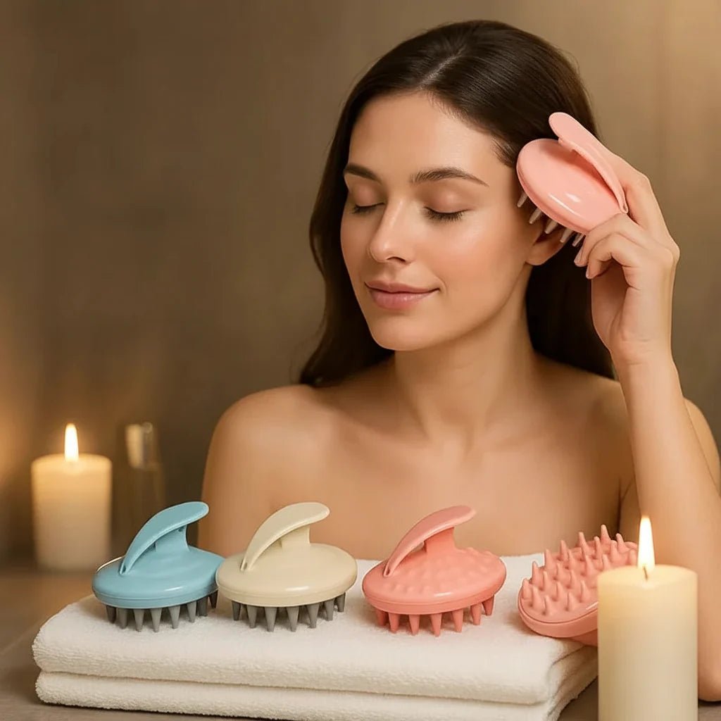 Scalp Massager Brush Ultra-Soft Silicone Hair Growth Support