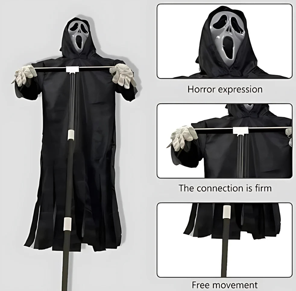 Scarecrow Wind-Activated Weather-Resistant Adjustable Pole